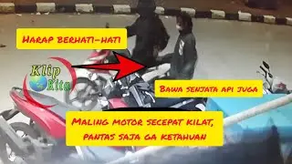 MALING MOTOR DI CIBITUNG TERTANGKAP KAMERA, HARAP BERHATI-HATI