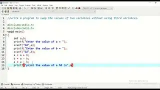 Write a Program to swap the value of two variables without using third variables in C Programming