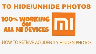 How to hide photos and stuff in xiaomi phones