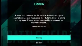 Battlefield 2042: Unable to connect to the EA servers. Please Check ur internet connection