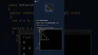 Triangle pattern program in Java  - Code pattern in less than 60 seconds 