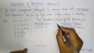 Translation of Assignment Statements | Compiler Design | Lec-34 | Bhanu Priya