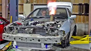 THE BIGGEST FLAMES YET! Making the Bogan R32 Skyline Legit