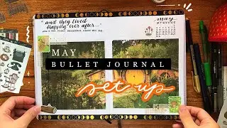 May 2022 Minimalistic Bullet Journal Set Up || April Review || Movies Tracker Cottage Core + Vintage