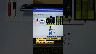 servo motor control using microbit in Tinkercad 