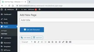 Add New Page on Header Menu (WordPress Website Astra Theme)
