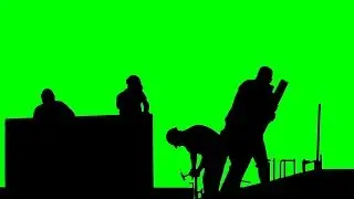 Construction Silhouette Green Screen & Motion Graphic (FREE)