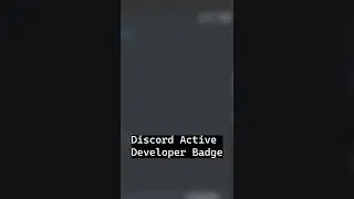 Discord Active Developer Badge