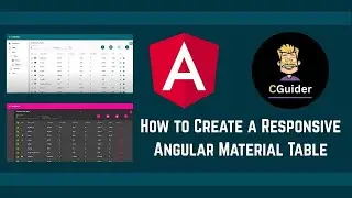 How to create a responsive Angular material table