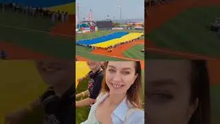 В США развернули самый большой флаг Украины