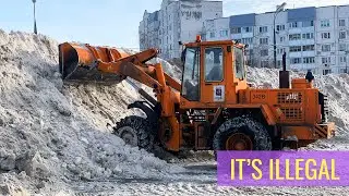 Illegal dumping of snow. Do they do that in your city?