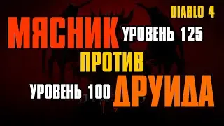 Мясник (125) против Друида (100) | Уровень мира 4 | Друид | Diablo IV | Butcher vs Druid