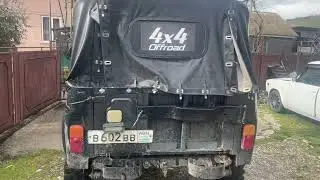 Новый выхлоп(глушытель )  прямоток на УАЗ 469 с 417 мотором .