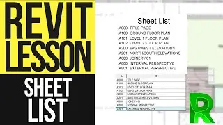 Sheet List in Revit Tutorial