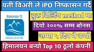 Himalayan Reinsurance IPO | analysis IPO share market in Nepal | earn money from stock market