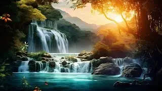 Calming Waterfall Sounds | Great for Sleeping, Studying, Reading & Homework | 10 Hours