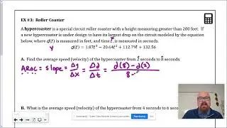 An Example of Average Rate of Change (using Desmos)