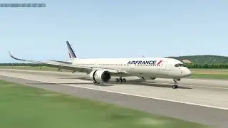 [XP11/HD/Outside view] FFA350 Zurich Int'l Airport ILS Landing Video