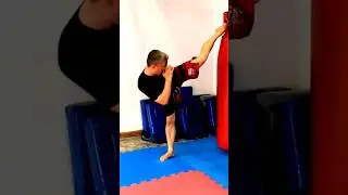 Резиновая нога удар Маваши Киокушин Каратэ #karate #kyokushin #каратэ #киокушин