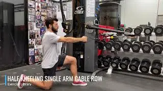 Half Kneeling Single Arm Cable Row