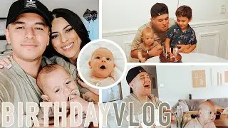 HUSBAND'S FIRST BIRTHDAY WITH A NEWBORN + OPENING HIS GIFT (VLOG)