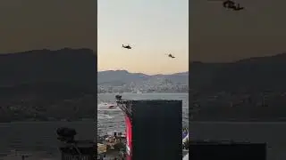 Helikopterlerin İzmir'de harmandalı zeybek oynaması #9eylül #izmir