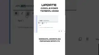 UPDATE GOOGLE FORM 2022