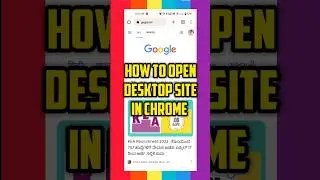 How to open desktop site in chrome 