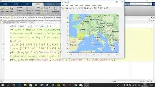 Plot a google map using the Static Google Maps API. in Matlab