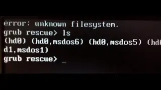 Unknown filesystem error on Ubuntu boot