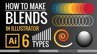How to make Blend in Illustrator | 6 Creative Types | Blend Tool | Zeedign Tutorials