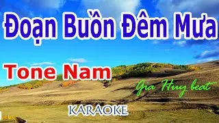 Đoạn Buồn Đêm Mưa - Karaoke - Tone Nam - Nhạc Sống - gia huy beat