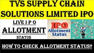 TVS Supply IPO Allotment Status | TVS Supply IPO GMP | TVS Supply IPO Check Allotment Status