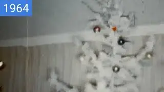 It's Christmas 1964 & Santa just visited this American home. Kids will be up soon!  8mm Home Movie