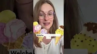 In einer Eisdiele 🍧👨‍👩‍👧‍👦  Vanille-, Erdbeer-, Schokoladeneis 🍦