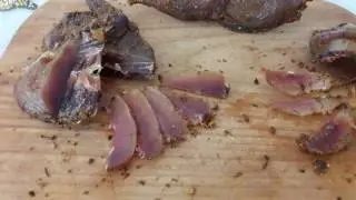 🕭СЫРАВЯЛЕНОЕ МЯСО ПЕРЕПЕЛА. Альбинос техасский стандарт самый крупный из мясных пород.