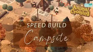 Animal Crossing New Horizions - Cottagecore/Autumncore Campsite // Speed Build