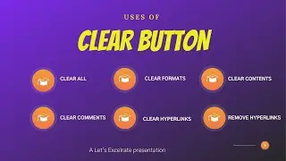 Uses of CLEAR Button in Excel