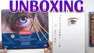 Derwent Lightfast Colouring Pencils Tin (Set of 24) UNBOXING