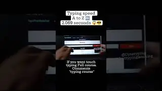 Fastest Typing Speed A to Z in 2.069 Seconds #computer #trending #tricks #typing #viral #speed #2024