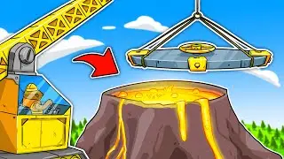 Capping up the volcano to save my beavers in Timberborn!
