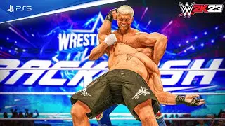 WWE 2K23 - Brock Lesnar, vs Cody Rhodes | Wrestlemania backlash 2023 | PS5™ Gameplay [4K60]