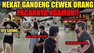 GANDENG CEWEK ORANG PAS LAGI SAMA PACARNYA ‼ PACARNYA NGAMUK ‼