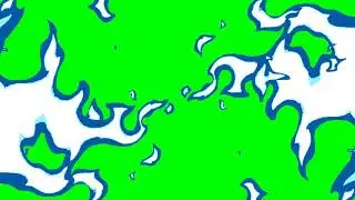 Animated Blue Flame Green Screen #25 with Sound