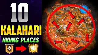 Top 10 Hidden places of Kalahari Hiding places 🤫 Gold To Grandmaster in one day 😲 - Garena free fire