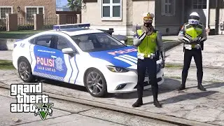 Polisi Dibantu Brimob Dan Tni Melawan Perampok! GTA 5 Mod Polisi Indonesia