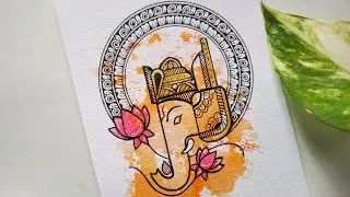 Ganesha drawing | ganesh chaturthi mandala art | how to draw ganesha | ganesha mandala art |mandala