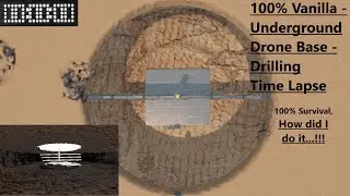 Underground Base Drill Time lapse - Space Engineers