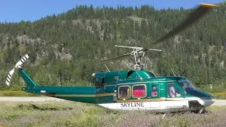 Bell 212 Helicopter Engine Startup and Takeoff