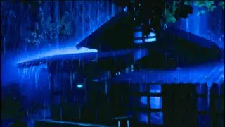 ASMR Heavy Rain on Tin Roof | Thunder Sounds in a Foggy Forest Cabin for Deep Sleep